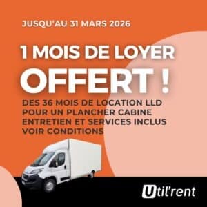offre lld 1 mois de loyer offert pour une utilitaire plancher cabine