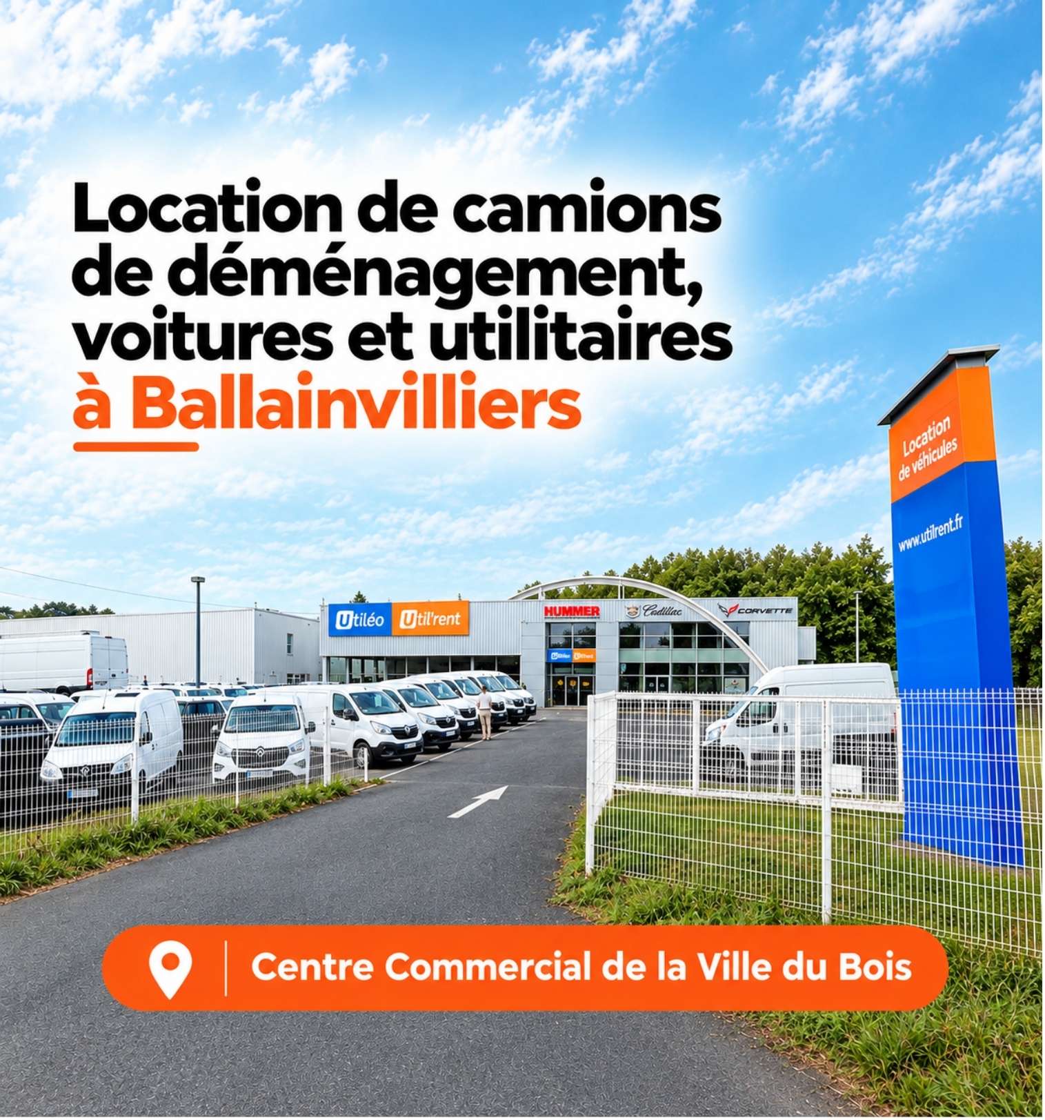 agence de location de voitures, utilitaires et camions de déménagement à Ballainvilliers