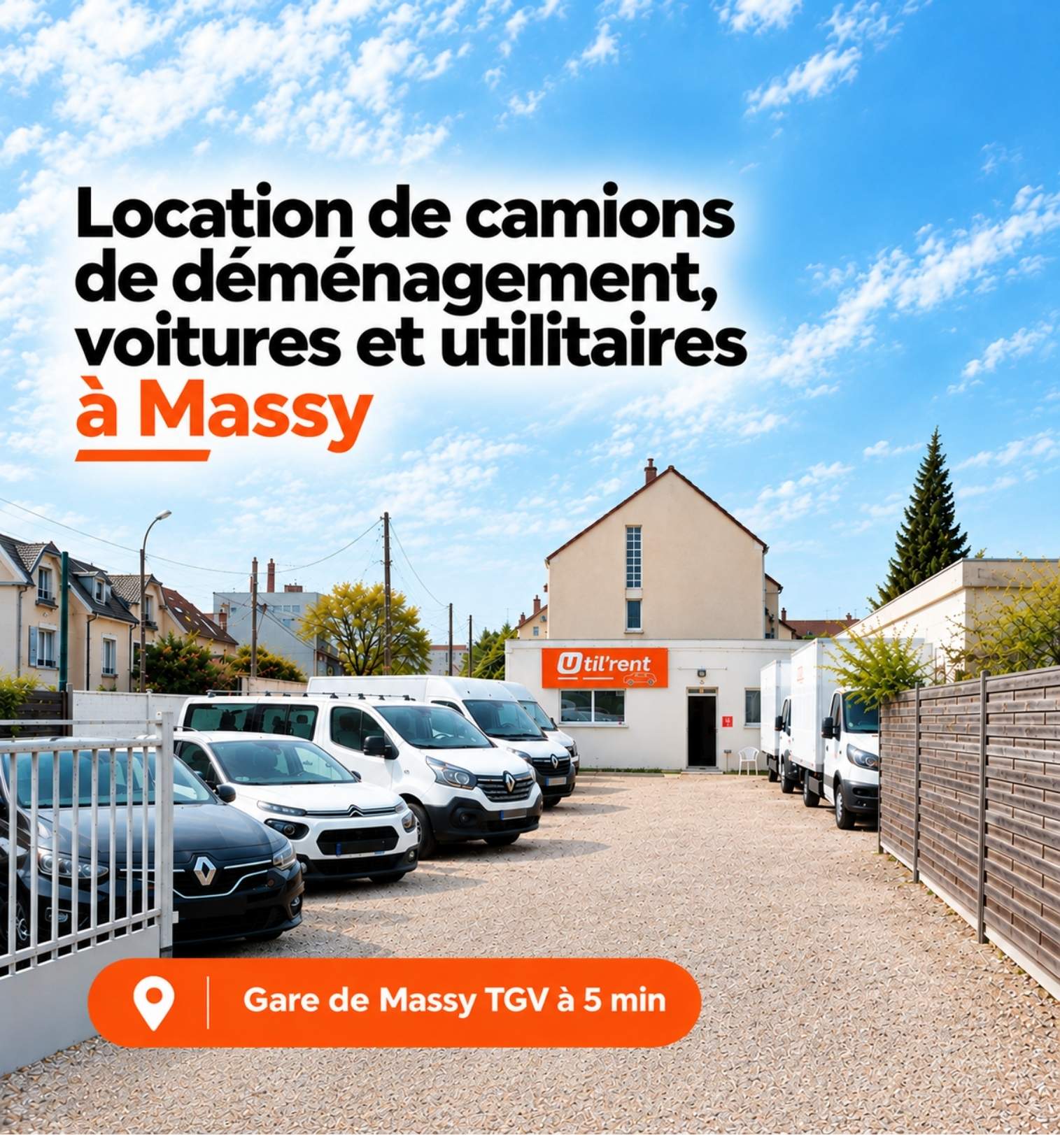 agence de location de voitures, utilitaires et camions de déménagement à Massy