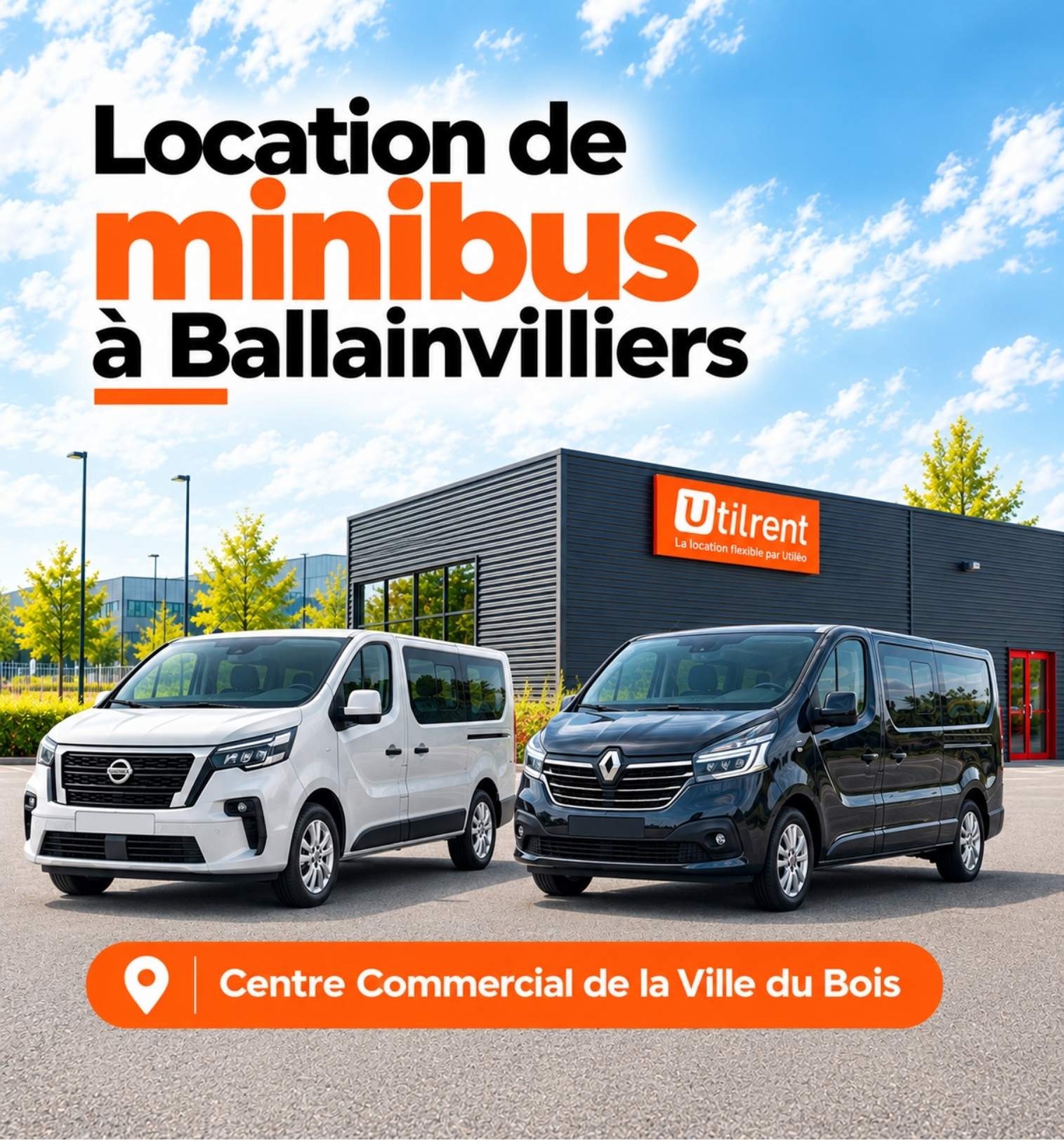 location de minibus 9 places à Ballainvilliers chez Util'rent