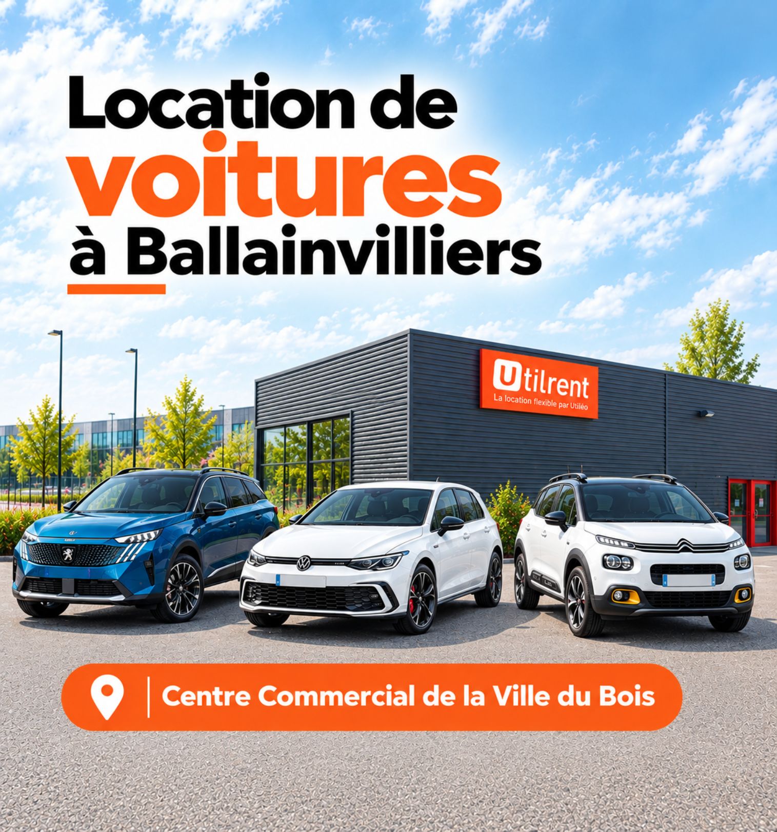 location de voitures à Ballainvilliers chez Util'rent