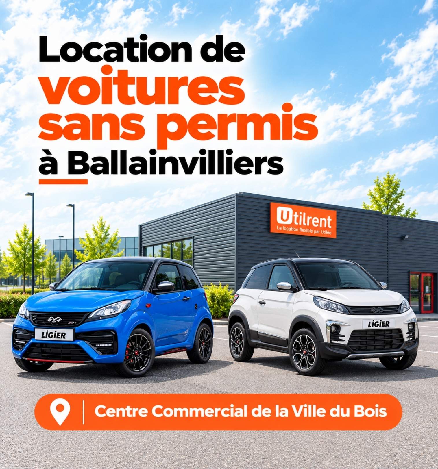 location de voitures sans permis à Ballainvilliers chez Util'rent